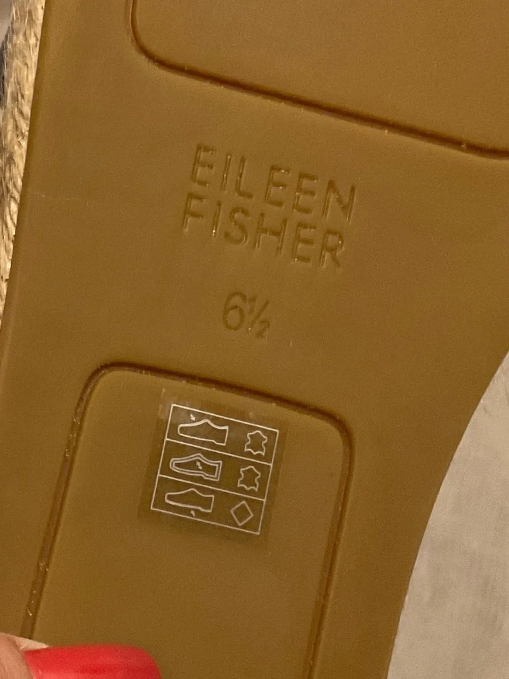 EILEEN FISHER The Classic Espadrille in Metallic Grey Size 6.5 LIKE NEW